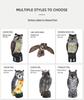 Cross-Border Owl: Outdoor Bird-Scaring, Rodent-Repelling Resin Ornament with Head Movement