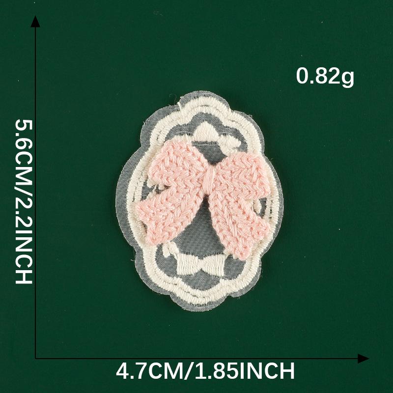 Original Embroidery Label Hair Accessories Accessories Cherry Lace Embroidery Sticker Diy Patch Clothing Accessories Cloth Label Cloth Sticker