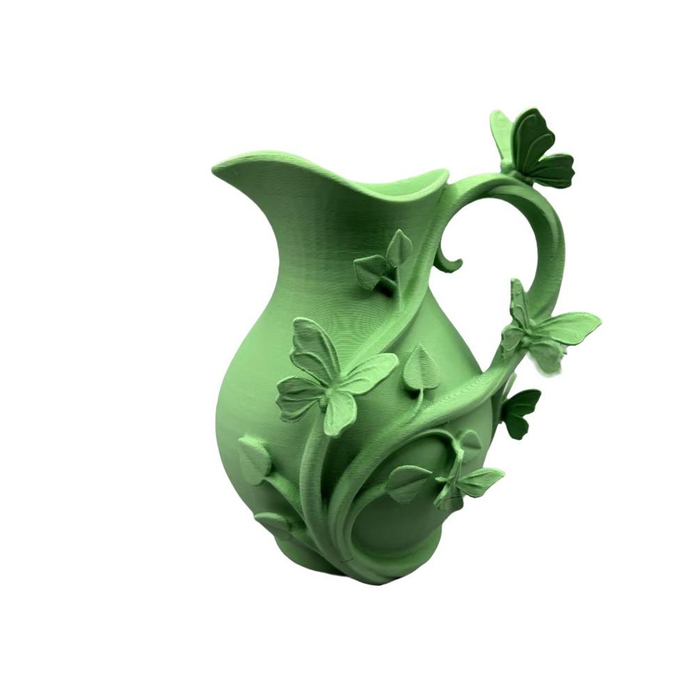 Decorative Butterfly Relief Vase Matte Finish 3D Embossed Vase Dried Flower Vase  Farmhouse Decor