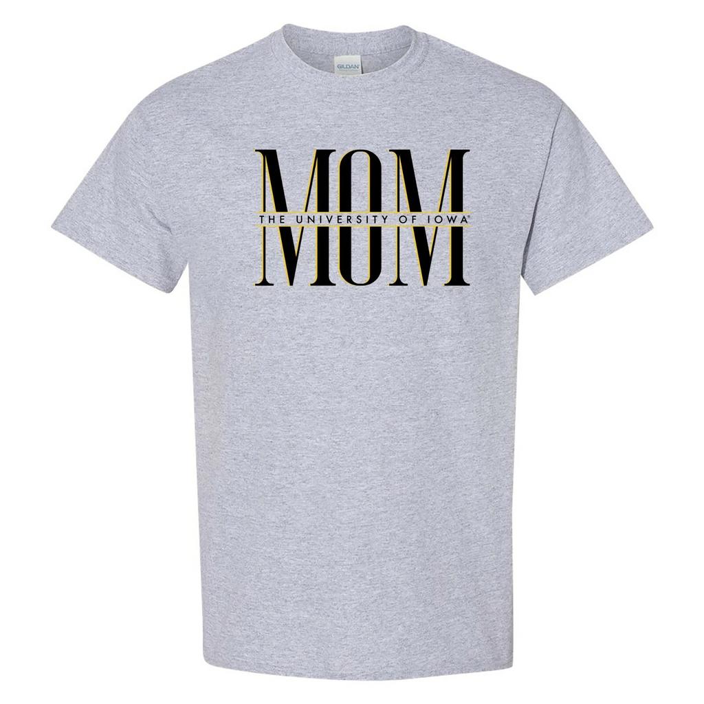 Iowa Hawkeyes Classic Mom T-Shirt - Sport Grey