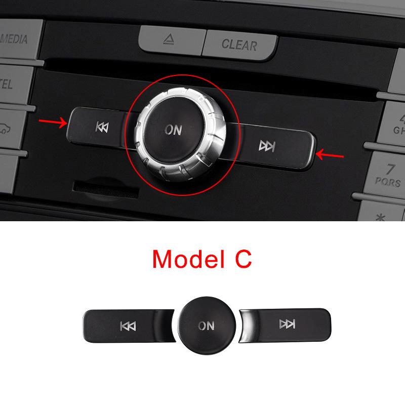Car Accessories Center Console CD Panel Volume Switch Button Cover Sequ Sticker For Mercedes Benz GLA X156 CLA C117 2013-2017