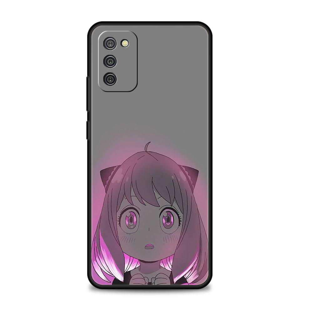 For Samsung A12 A51 A52 A41 A21s A72 A31 A02s A71 A32 4G A73 A53 A52s 5G Print Funda Spy×Family Cute Yor Anya Bright Drawing
