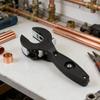Ergonomic tubing cutter with replaceable steel blade and ratchet handle for precise cuts on copper PVC and soft metal pipes