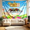 Custom Name Personalized Candy Crush Saga Print Tapestry, Wall Art Decor, Bedroom, Dorm, Apartment, LivingRoom, Party Backdrop, Gift for Birthday