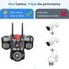 Triple-Lens 6MP Outdoor WiFi Surveillance Camera with Remote HD View