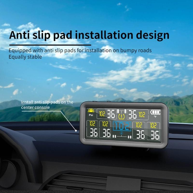 Tire Pressure Detection System For Vehicles 4 Wheel Monitoring Lightweight Energy Saving ABS+PC Alarm Function