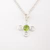 925 Sterling Silver Necklace Pendant Peridot Gemstone Unique Handcrafted Gift PP-41-3