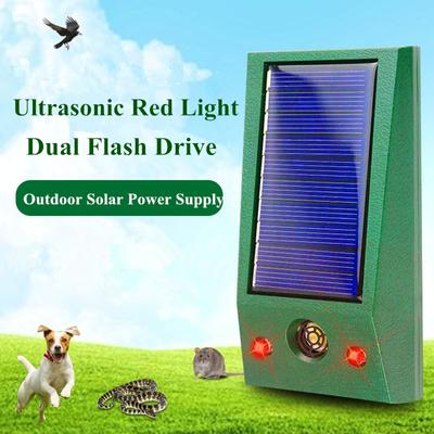 Solarbetriebener elektronischer Ultraschall-Vogelschutz, wasserdicht, IP58, Taubenabwehr, starkes LED-Blinken, Schädlingsbekämpfung zur Hofkontrolle