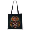 Abstract Art Skull Horror Print Shopping Bags Women Folding Reusable Customize Tote Shoulder Bag Canvas Groceries Handbags 2022 CLE