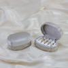 Mini Ring Box Solid Color Multi-Slot Jewelry Organizer Velvet Jewelry Box Korean Portable Jewelry Storage For Travel Home