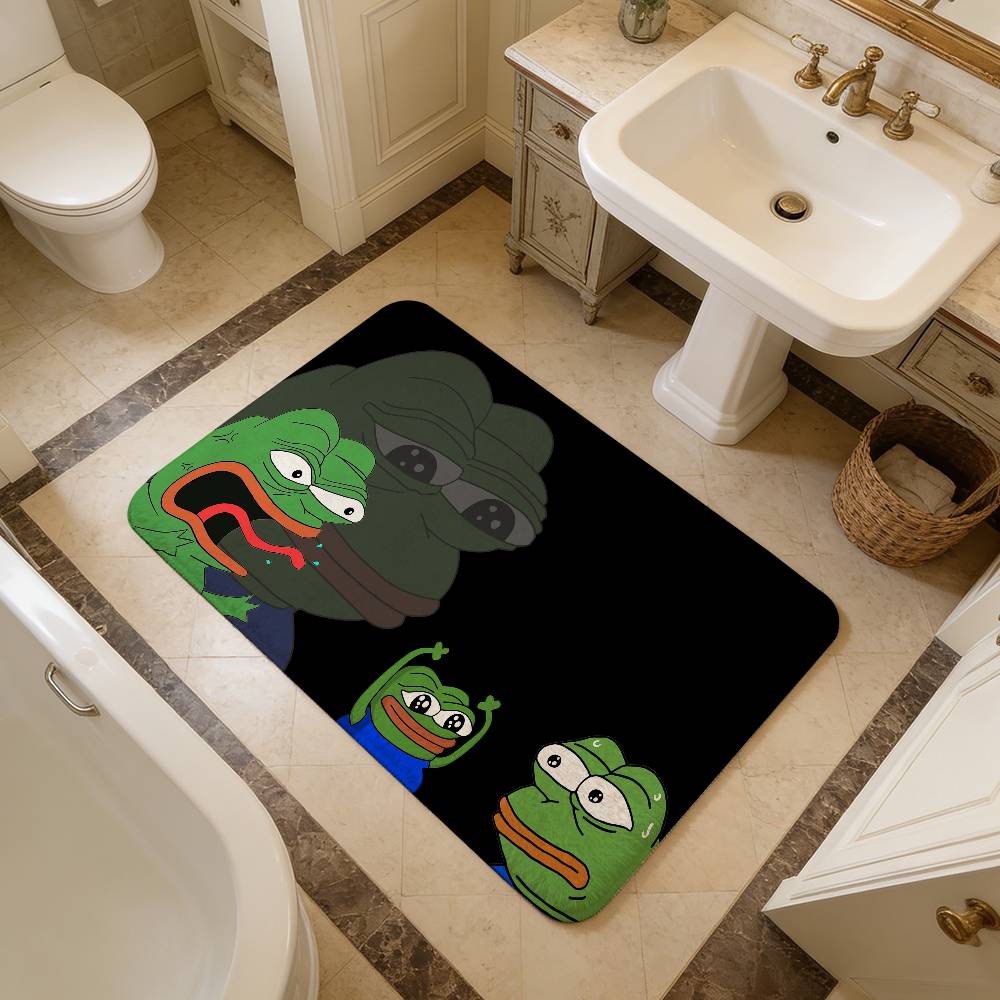 Popular Internet Meme Sad Frog Game Kitchen Mat Nordic Style Bedroom Living Room Doormat Home Balcony Anti-Slip Welcome Rug