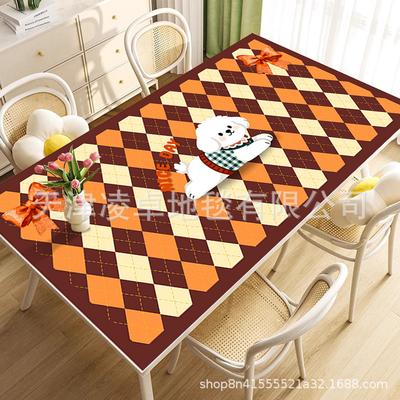 Toalha de Mesa Impermeável e à Prova de Óleo PVC para Uso Contínuo Tapete de Mesa Retangular Anti-Queimadura Espessado Tapete de Mesa de Jantar Tapete de Mesa de Café Tapete Protetor