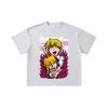 260 GSM Double Yarn 32 Count 100% Cotton Chainsaw Man V39 Denji Power Print Unisex Heavy Cotton T Shirt