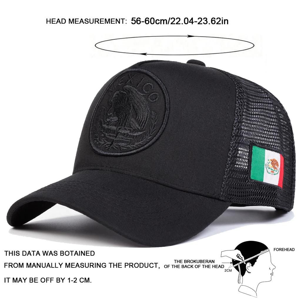 Net Baseball Stitching Embroidered Flag Mexican Neutral Gender Women Men For Caps Spring Summer Outdoor Adjustable Casual Hats Dad Hat Sunscreen