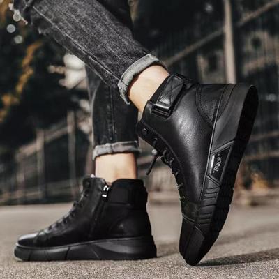 Mode Noir Tendance 2025 Bottes d'Hiver Chaudes pour Homme Vintage En Promotion Classique Original Offres Taille 45 Rétro Offre Mode Nouvelles Chaussures pour Homme