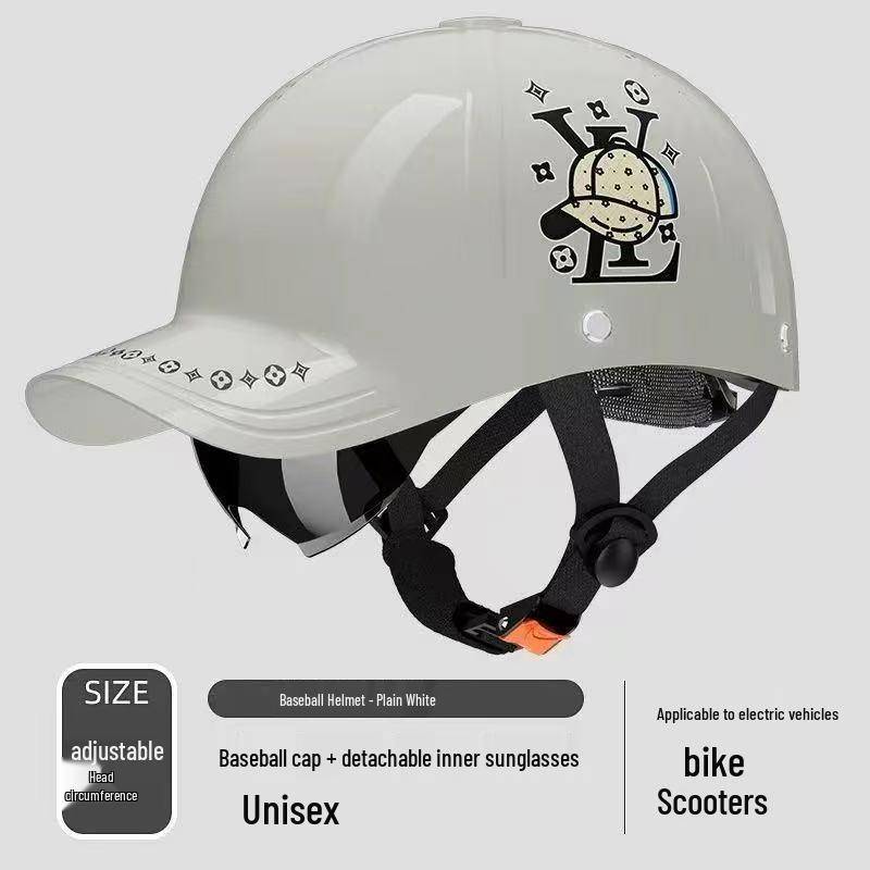 

Duckbill 3C-Certified Motorcycle Helmet - Unisex, Sun Protection, All-Season Half Helmet