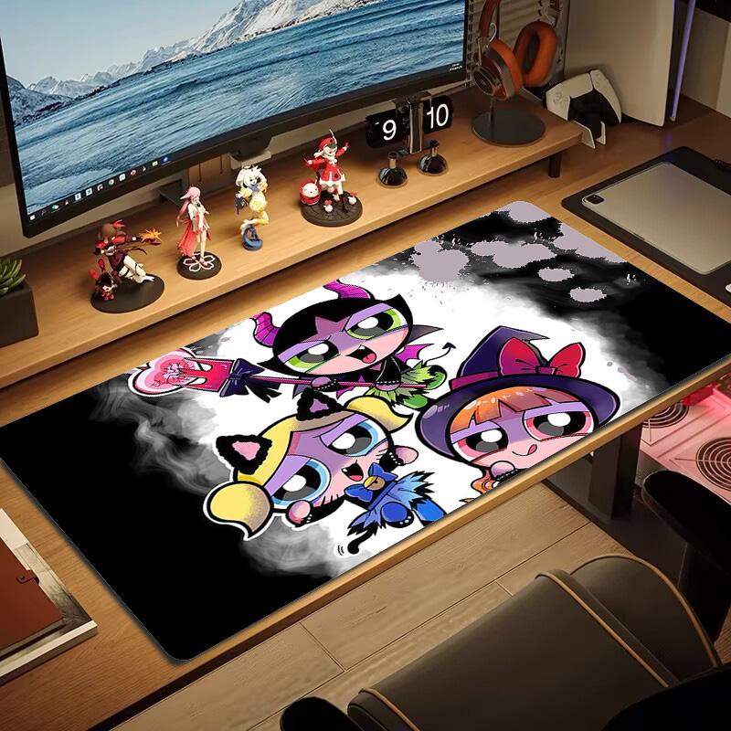 The Powerpuff Girls2 Print Cushion Non-slip Laptop Tablet Big Mousepad XXL Mat Mini PC Playmat With Lock edge
