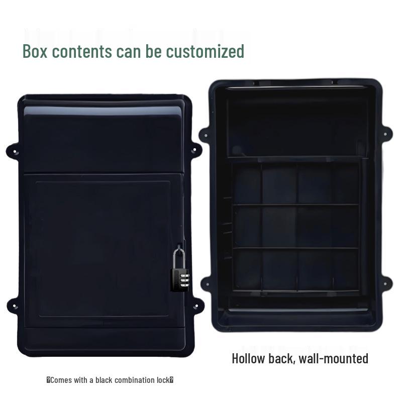 Compact Wall-Mounted Lockable Plastic Box for Mail, Complaints, Suggestions, and Milk