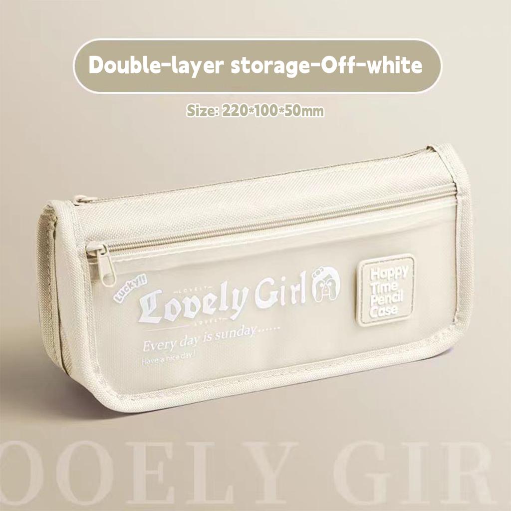 Large Capacity Transparent Pencil Case Student Pencil Box Ins Simple Korean Pen Bag School Office Supplies Stationery