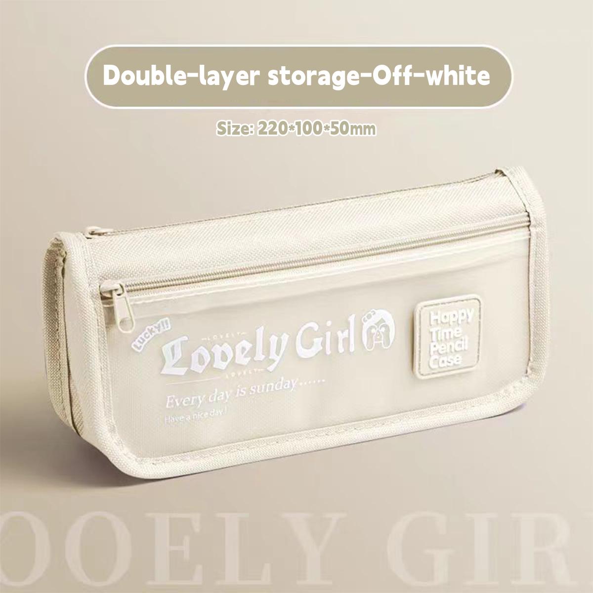 

Large Capacity Transparent Pencil Case Student Pencil Box Ins Simple Korean Pen Bag School Office Supplies Stationery