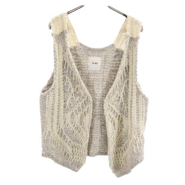 

soe Made in Japan Wool Blend Knit vest M Gray Women Used