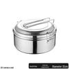 Stainless Steel Round Lunch Box with Divider