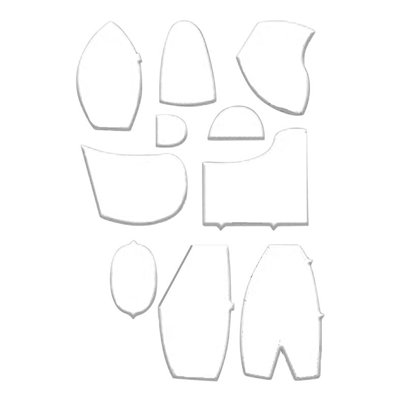 M-Modern-10 PCS Memory Bear Template Ruler Set Bear Template Ruler Set Suitable For 10-Inch Bear Template