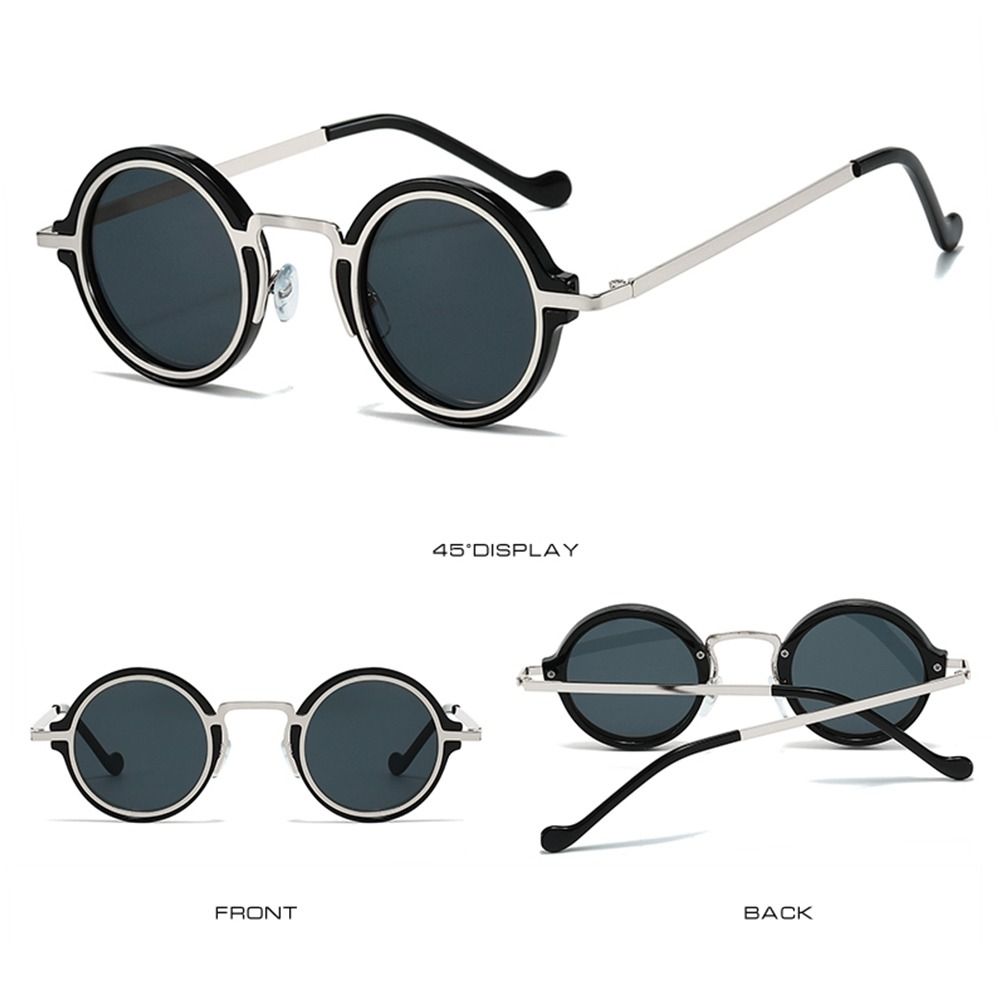 UV400 Protection Punk Shades Metal Frame Eyewear Vintage Driving Sun Glasses  for Women & Men