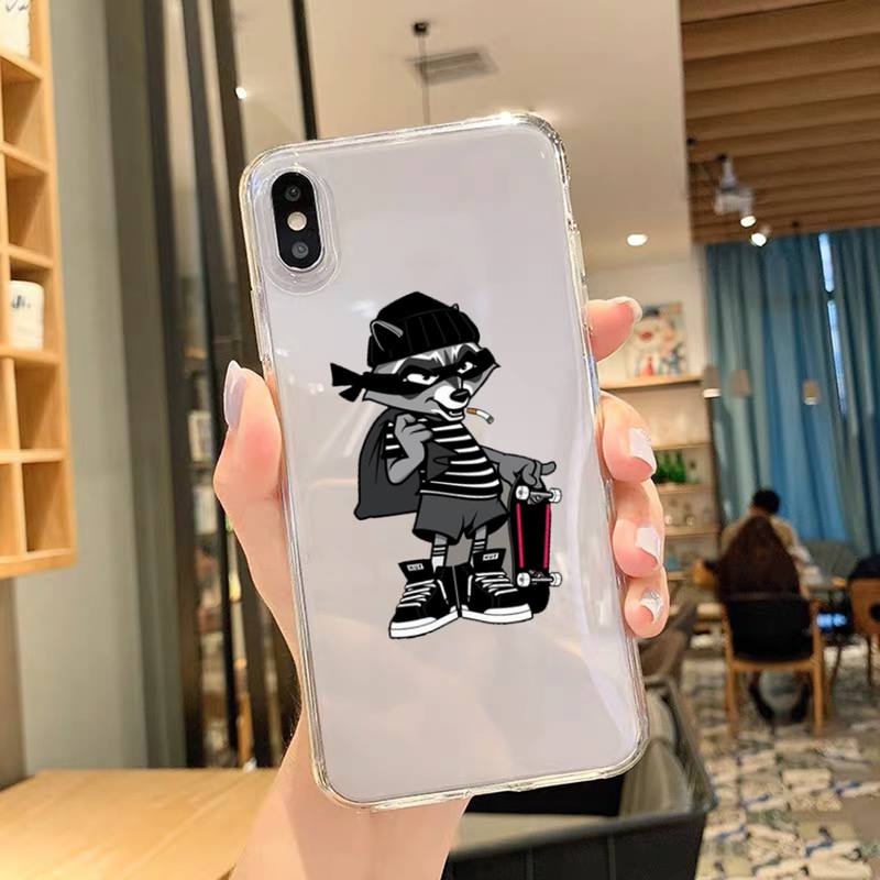 

Чехол для телефона с мультяшным енотом для Samsung GalaxyS20 S21 S30 FE Lite Plus A21 A51S Note20, прозрачный корпус GalaxyNote20ultra