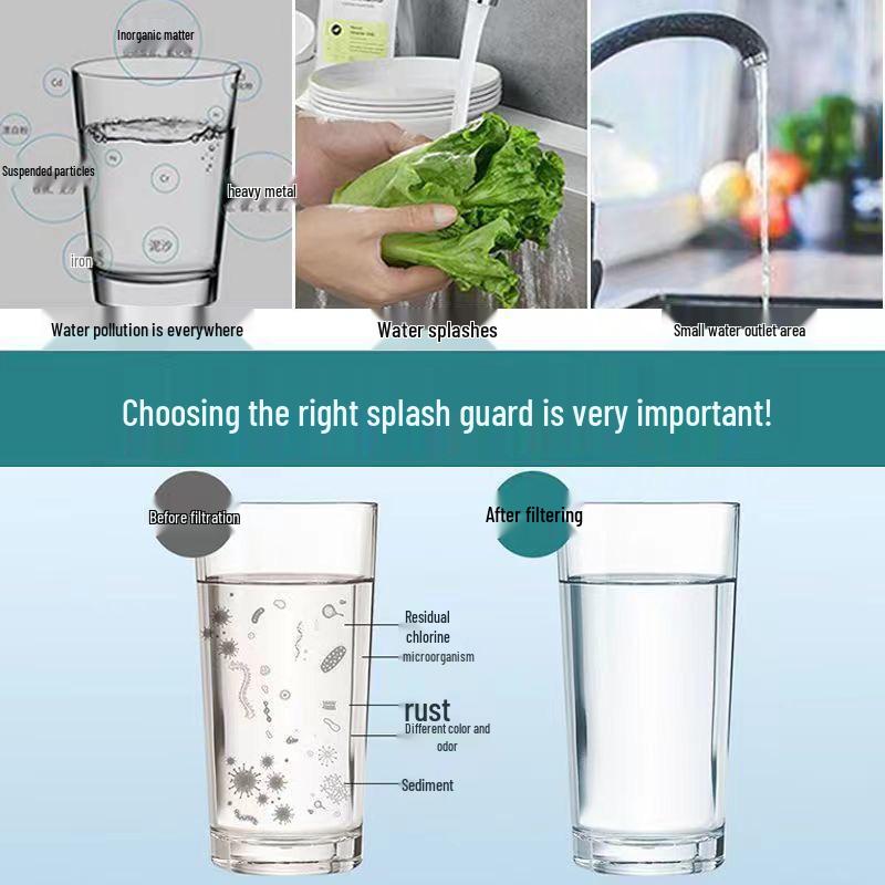 Universal Anti-Splash Faucet Water Purifier and Pressurized Sprinkler