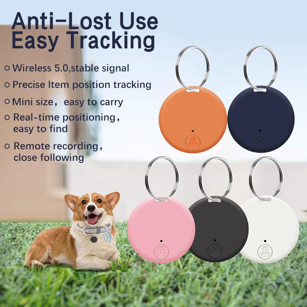 Mini Dog GPS Bluetooth5.0 Tracker Anti-Lost Device Round Anti-Lost Device Pet Kids Bag Wallet Tracking Smart Finder Locator