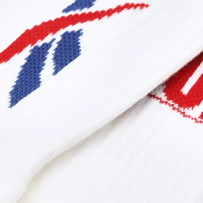 Sports Graphic Long Socks - White