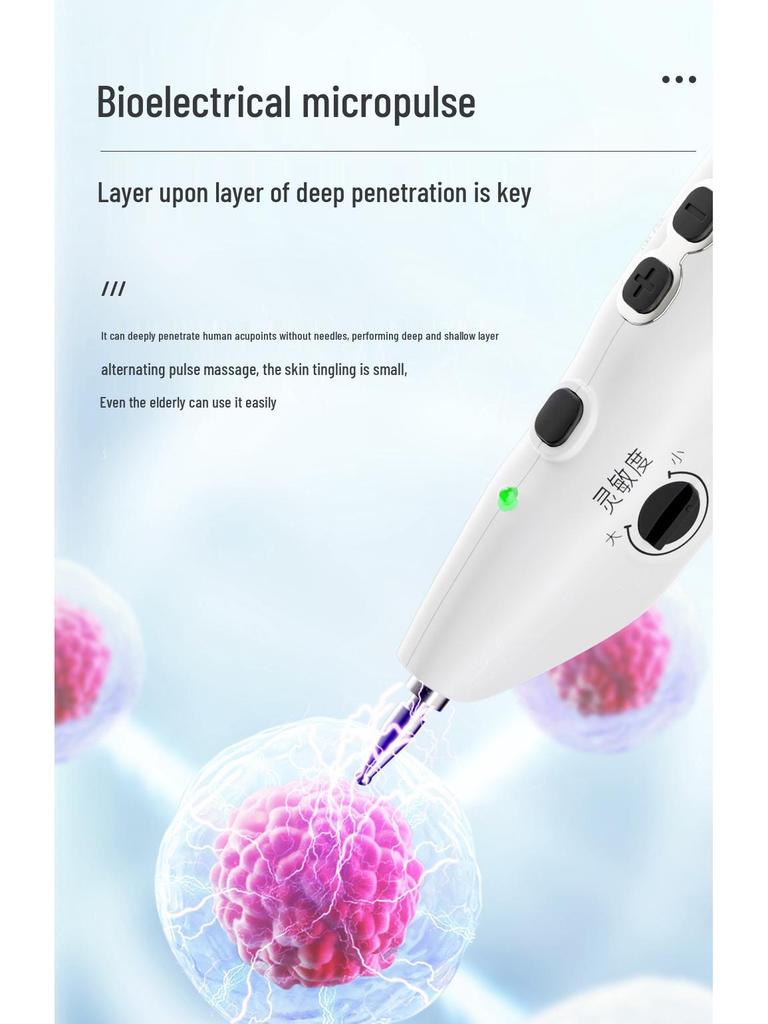 Intelligenter elektronischer Akupunkturstift: Energiepuls-Massage für Akupunkturpunkte und Meridian-Therapie