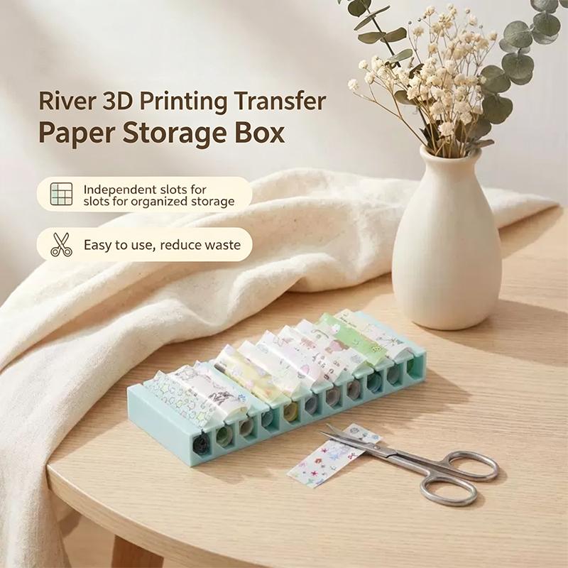 10 Grid Nail Transfer Paper 3D Printed Organizer Box Colorful Display Stand For Foil Sticker Storage Portable Nail Salon