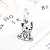 DIY Sparkling Paw Print Charm Beads for Pet Cat Dog Bracelets Jewelry Gifts Accessories