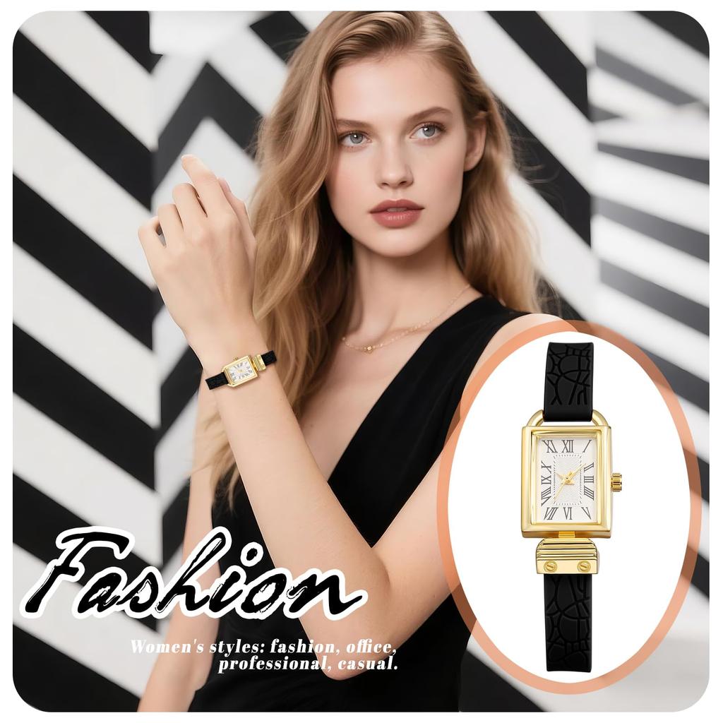 Square Women's Watch Leather Strap Waterproof Cute Fashion Analog Display Leather Belt Quartz Watch Fashion Watch Women's Accessories - Birthday