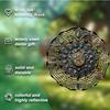 2D Metal Wind Spinner Silent Bird Scare Device Rotating Wind Chime Outdoor Decor Modern Feather Design Garden Yard Patio Decoration