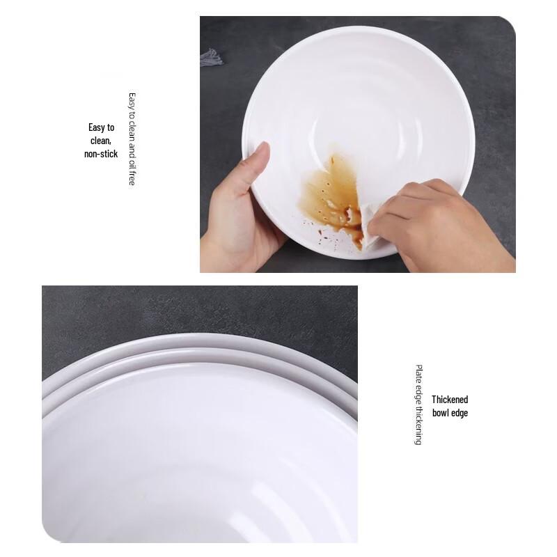 Gannian Melamine White Sauce Dish - 10 Pack