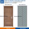 Magnetic Thermal Door Curtain Heavy Duty Oxford Fabric Insulated Wind Blocker for French Sliding Glass Doors Easy Install