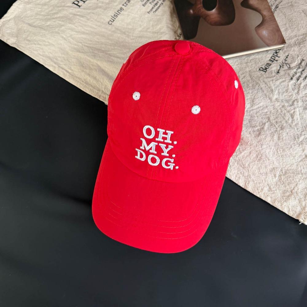 Breathable Letter Baseball Cap Lightweight Visor Cap Creative Gift Sports Hat красный