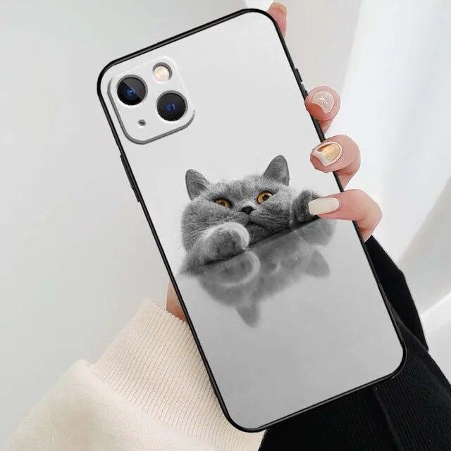 Animation Soft Fashion Phone For Iphone Pro 6 12 8 XR X XS 11 Plus 7 6s 13 Mini Max 14 Silicone Silicon TPU Straight Soft Case Cover