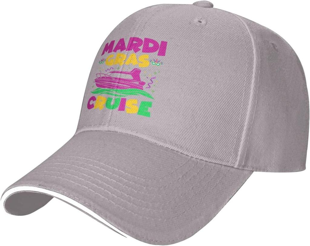Mardi Gras Cruise Graphic Baseball Cap Adjustable Low Profile Polyester Casual Summer Hats