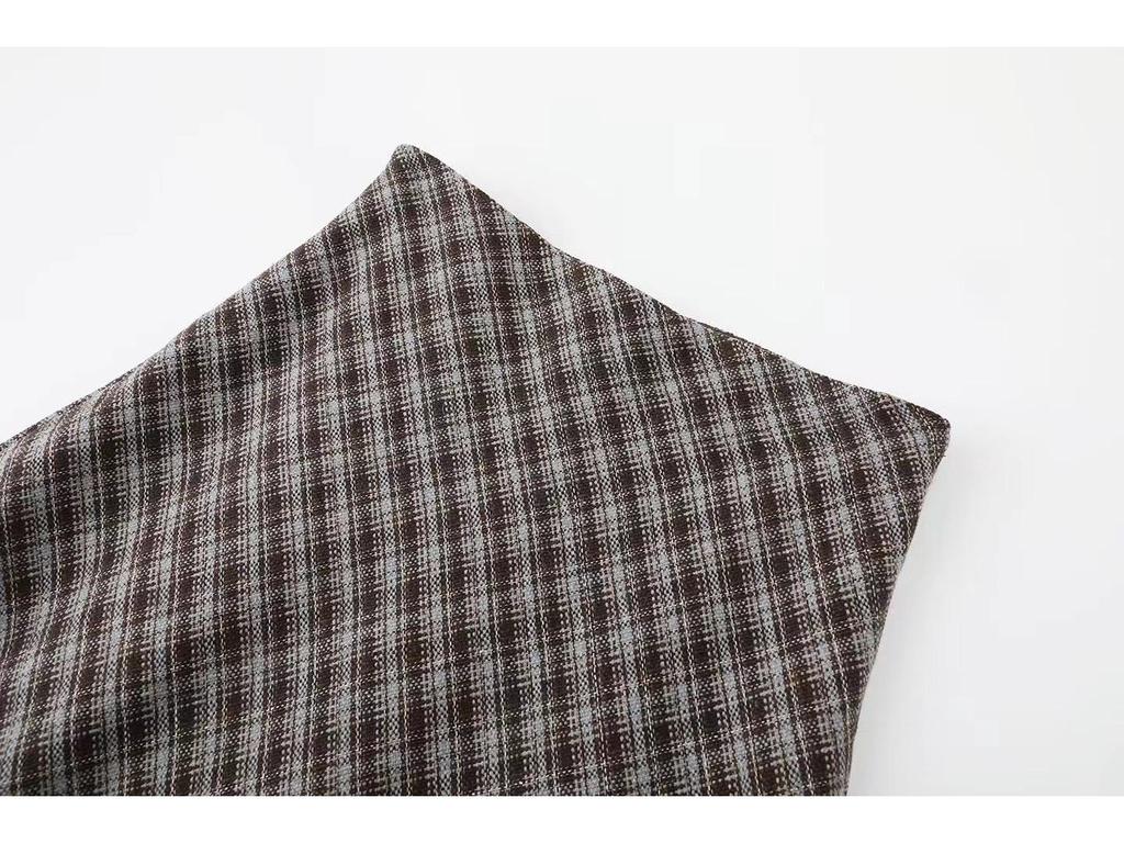 Winter 2025 Women's Casual Long Plaid Skirt - 5GA34167