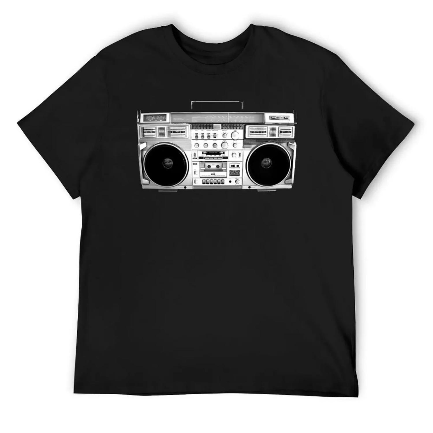 Boom Box T-Shirt street wear luxury t-shirt funny gifts Anime t-shirt mens graphic t-shirts hip hop S