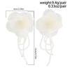 Elegant Exaggerated Pendant Earrings Mesh Imitation Pearl Dangle Earrings White Flower Long Earrings Ear Accessories