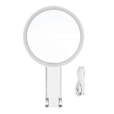 Lighted Makeup Mirror 1X 30X Magnifying Hanging and Handheld Mirror with Light Portable for Travel White with Ear Style
