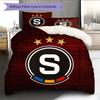 Sparta Prag Fußball Logo Muster Bettwäsche Heimdekoration Geburtstagsgeschenk (1 Bettbezug + 2 Kissenbezüge, ohne Füllung)