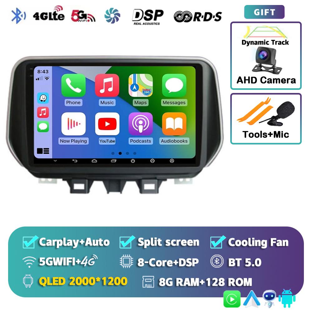 Android 14 Carplay Auto 4G+WIFI Car Radio For Hyundai Tucson IX35 2018 2019 2020 Multimedia Video Player Navigation GPS Stereo