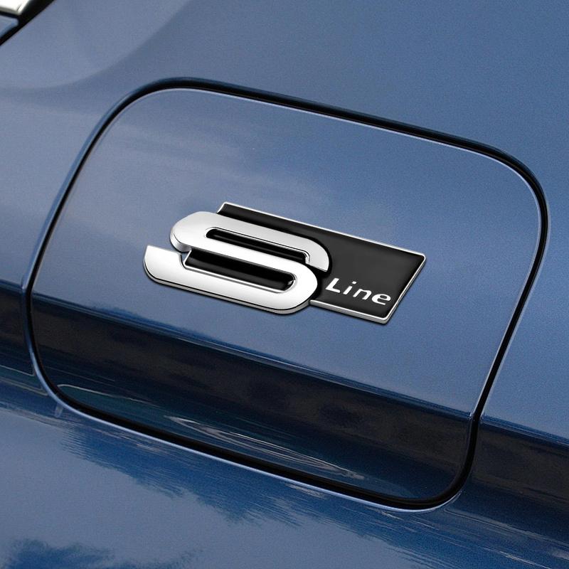 1pcs 3D Metal Emblem Car Decal Badge Auto Logo for Audi RS A3 A4 A6 A5 Q5 A1 Q7 Q3 Q2 Q8 A7 A8 TT S