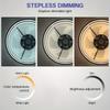 IRALAN Retro Ceiling Fan Light Infinitely Dimmable Mobile APP Control Suitable For Living Room Kitchen Decor Fixture